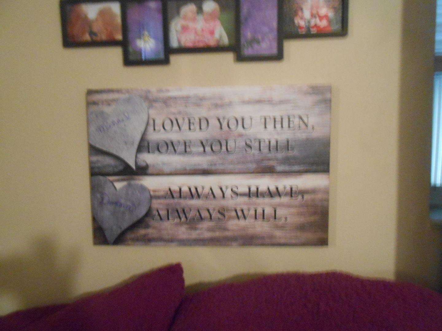 Customer photo review of "Loved You Always" Premium Canvas