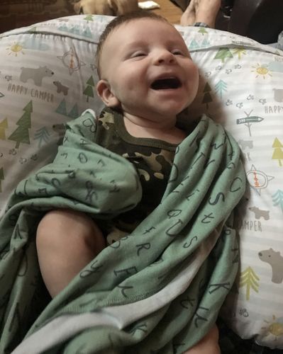 copper pearl american flag swaddle