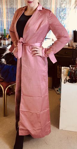pink satin duster