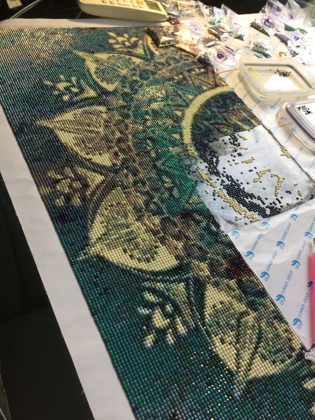 Customer photo review of Mandala - Diamond Painting Kit