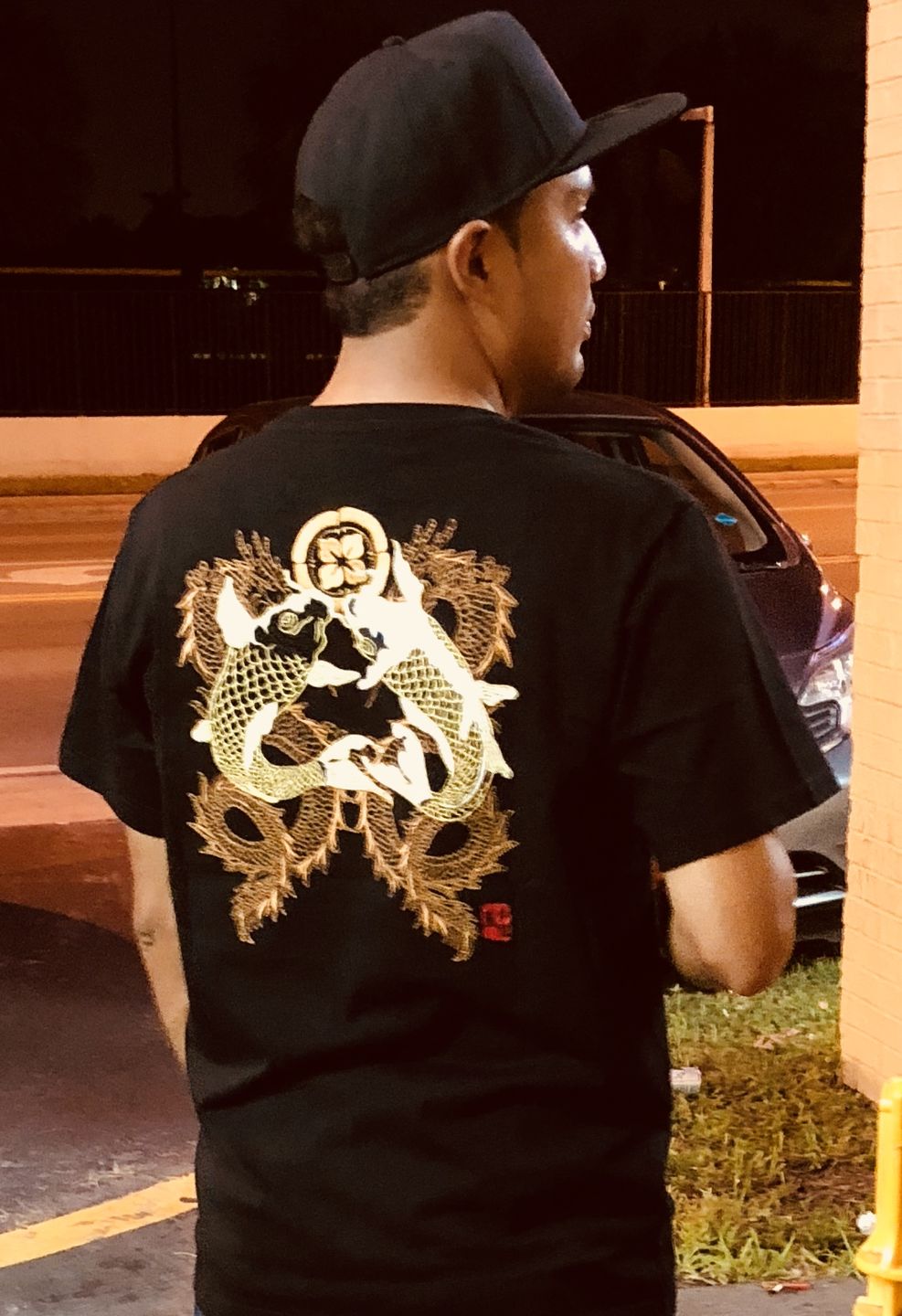 Customer photo review of Double Dragon & Koi Sukajan T-shirt
