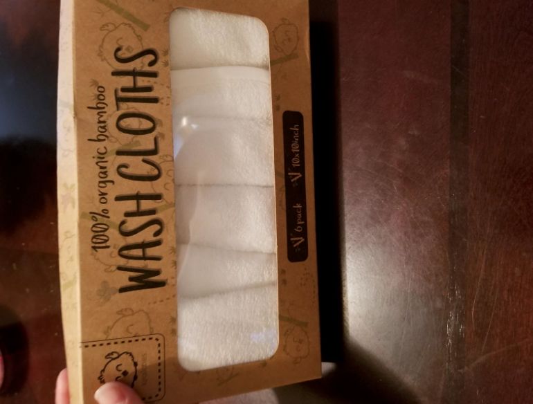 Customer photo review of DELUXE Baby Bamboo Washcloths