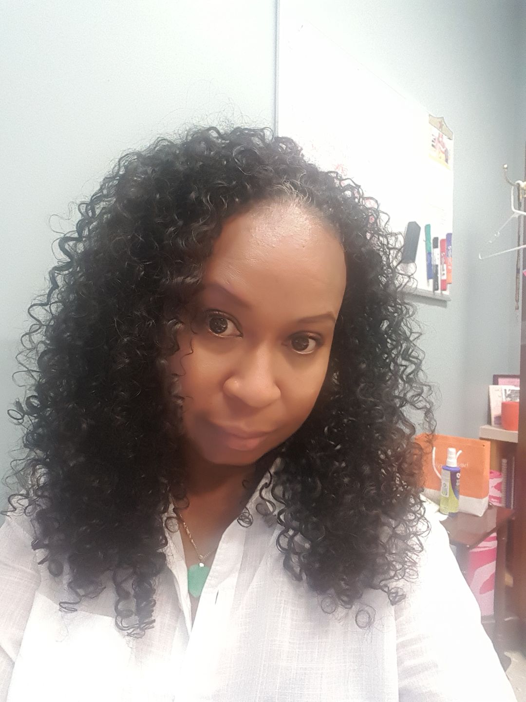 Customer photo review of Defining Flaxseed Gel for Curly Hair with Organic Argan Oil for Softening and Lemon Creme Fragrance