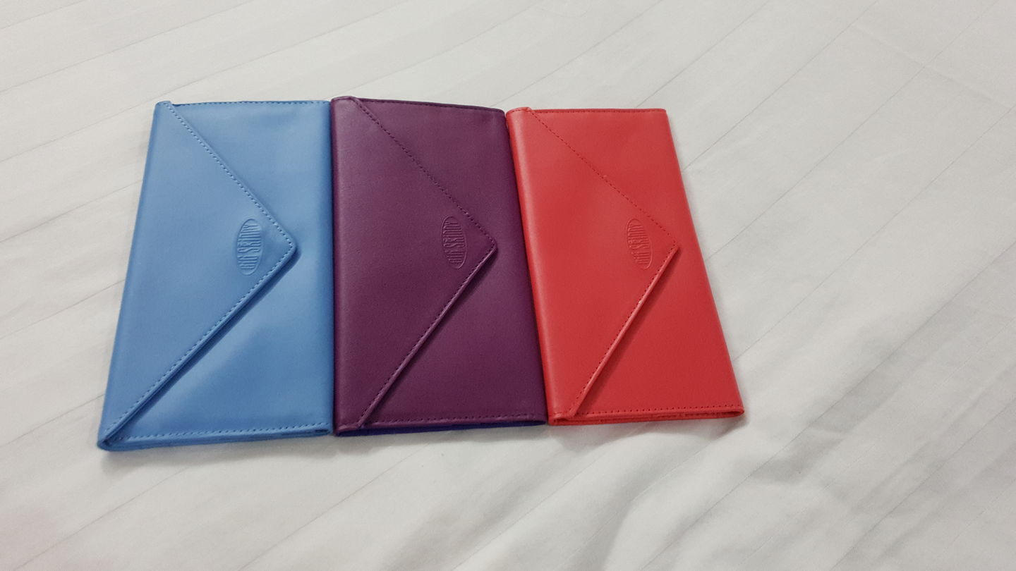 Customer photo review of Leather Slimvelope Coral Pink