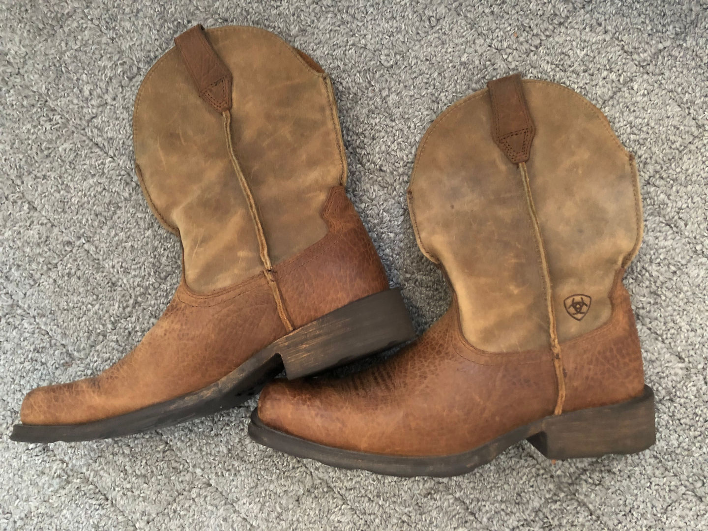 Customer photo review of Mens Rambler Square Toe Boots