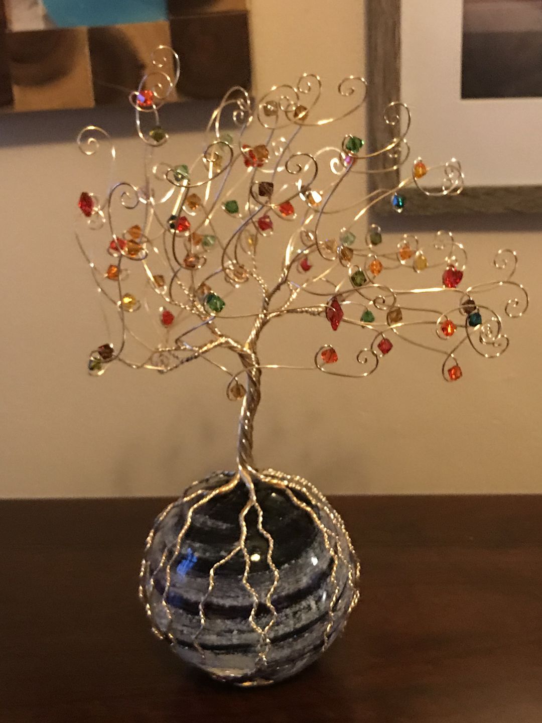 Customer photo review of Golden Crystal Tree of Life with Sparkle Orb