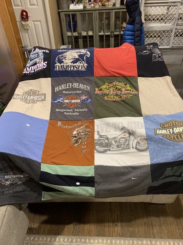 T-shirt quilt from university by Debra from NY