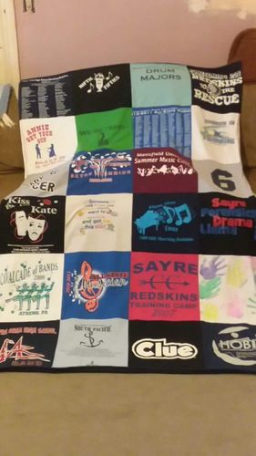 T-shirt quilt featuring sayre redskins by Judy from PA