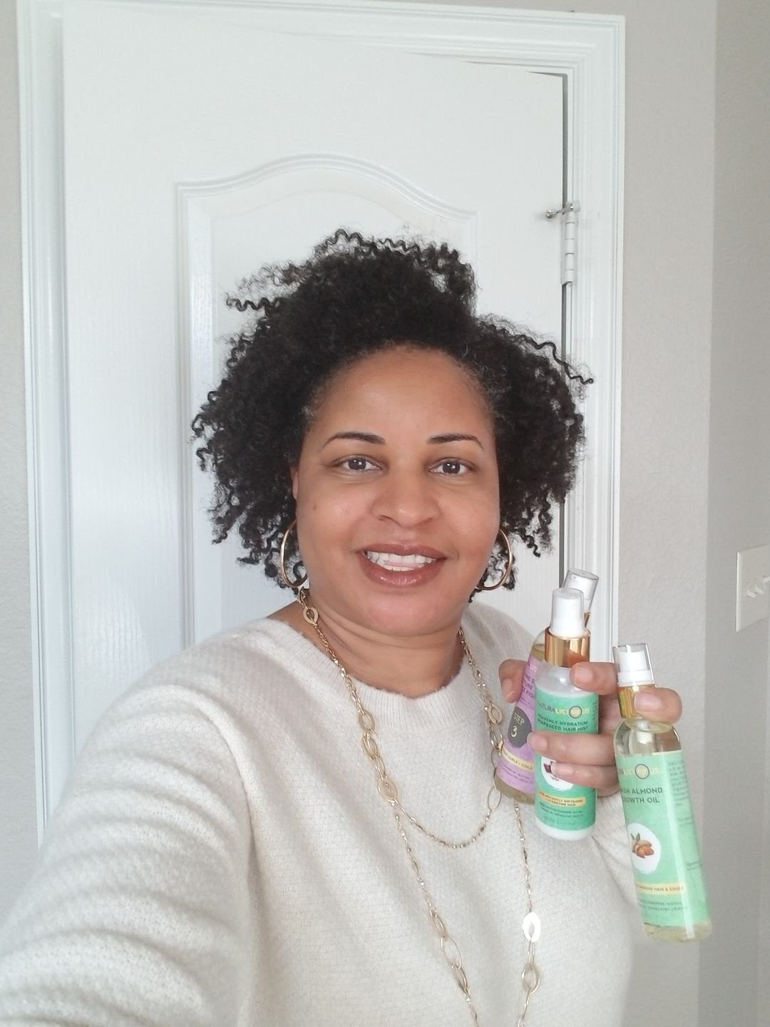 Customer photo review of WHOOPS Heavenly Hydration Grapeseed Hair Mist