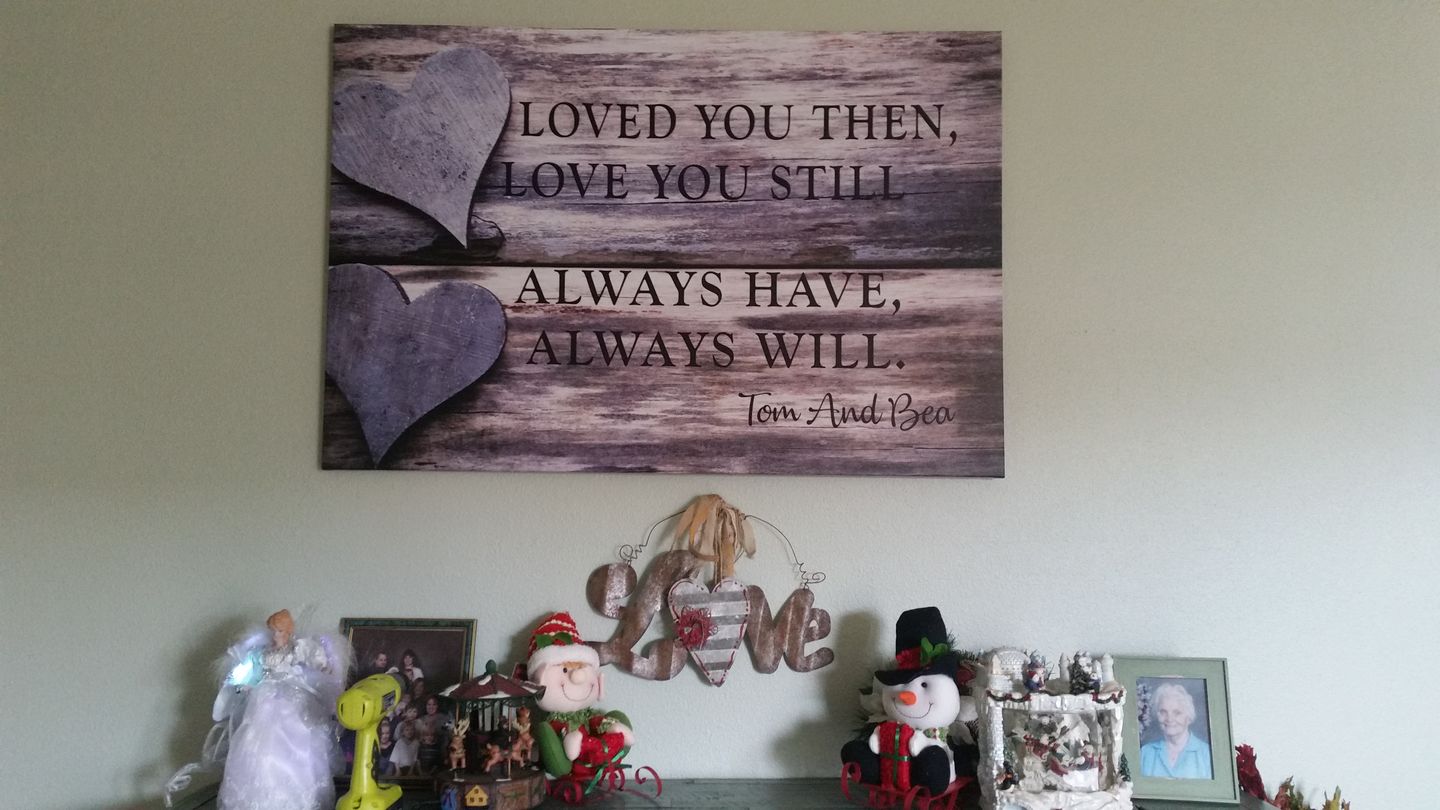 Customer photo review of Personalized "Loved You Always" Premium Canvas