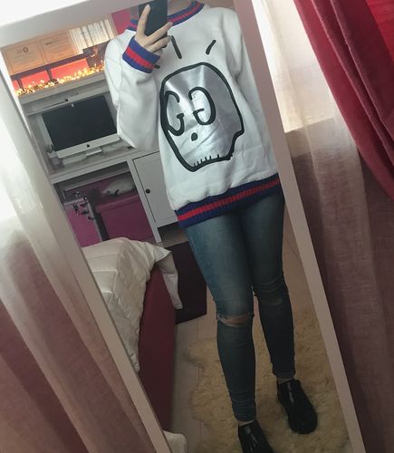 gg skeleton sweater