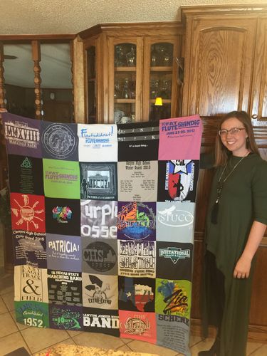 T-shirt quilt from carrollton high school by Roger from TX