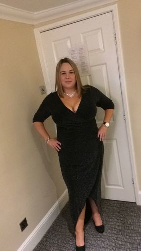 Customer photo review of Glitter Maxi Bodycon Dress