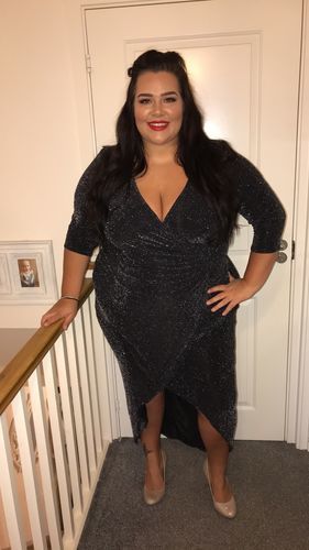 Customer photo review of Glitter Maxi Bodycon Dress