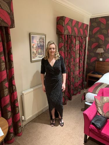 Customer photo review of Glitter Maxi Bodycon Dress