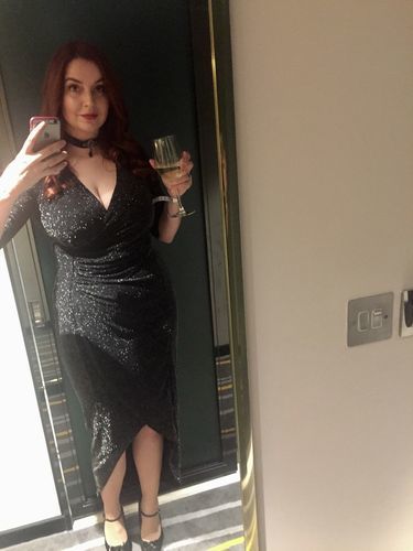 Customer photo review of Glitter Maxi Bodycon Dress
