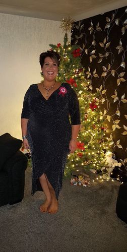 Customer photo review of Glitter Maxi Bodycon Dress