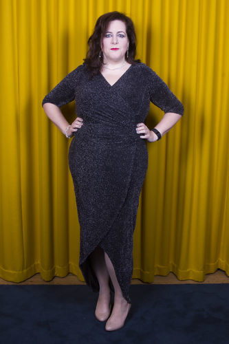 Customer photo review of Glitter Maxi Bodycon Dress
