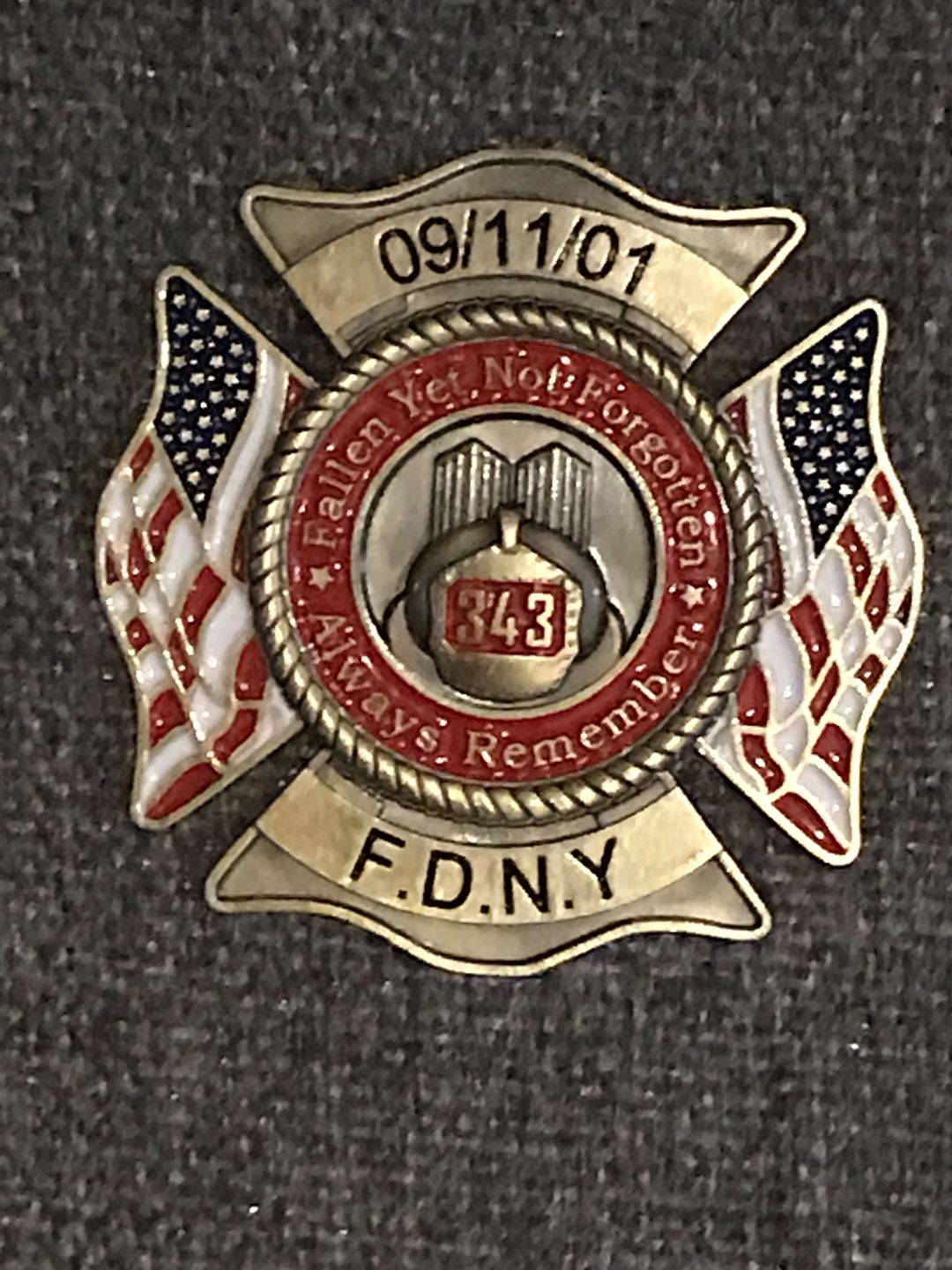 Customer photo review of 9/11 Firefighter Lapel Pin