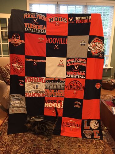 T-shirt quilt featuring virginia basketball by Kristine from VA