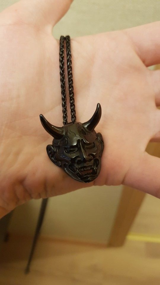 Customer photo review of Hannya Mask Chain Necklace