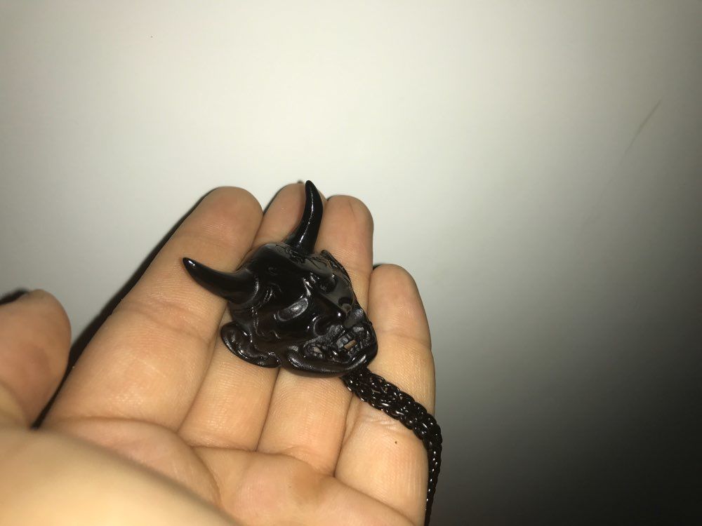 Customer photo review of Hannya Mask Chain Necklace