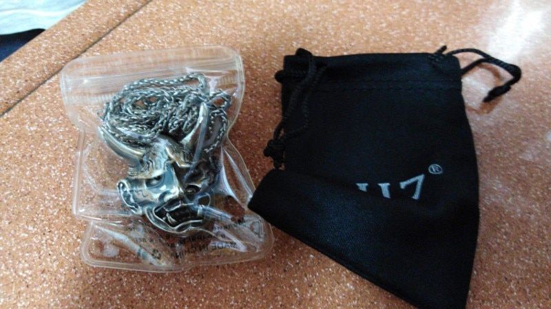 Customer photo review of Hannya Mask Chain Necklace
