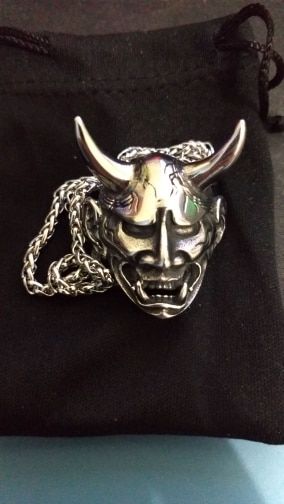 Customer photo review of Hannya Mask Chain Necklace