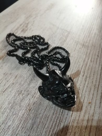 Customer photo review of Hannya Mask Chain Necklace