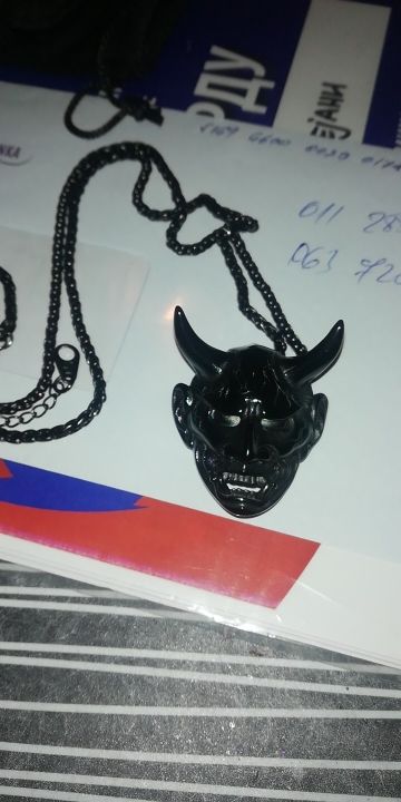 Customer photo review of Hannya Mask Chain Necklace
