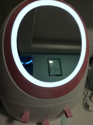 Led Hd Mirror Makeup Storage Box Cosmetic Organizer Case Led Hd Mirror Makeup Storage Box