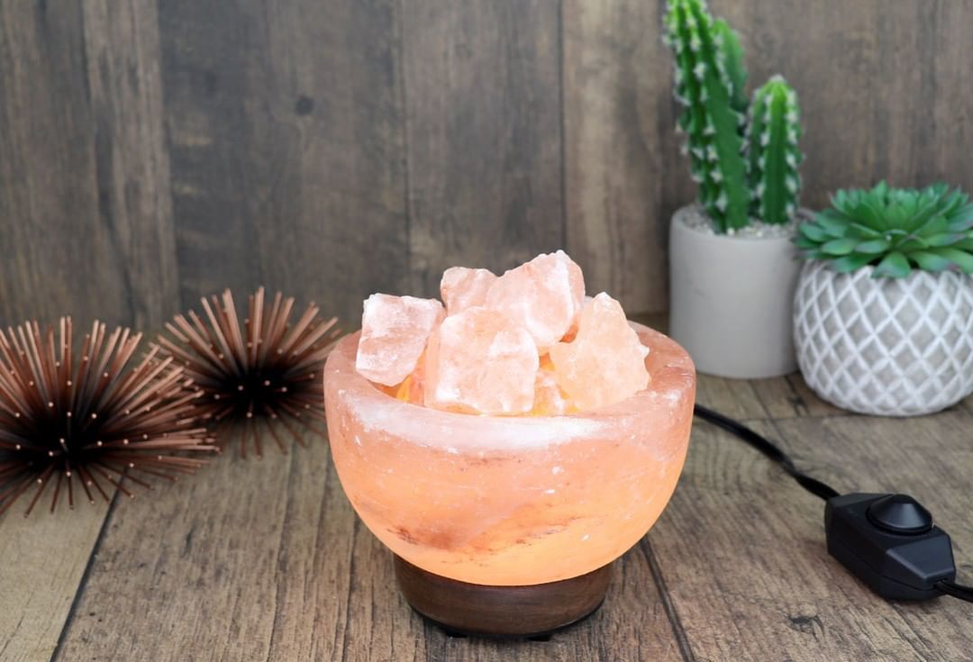 Customer photo review of Fire Bowl Himalayan Salt Lamp