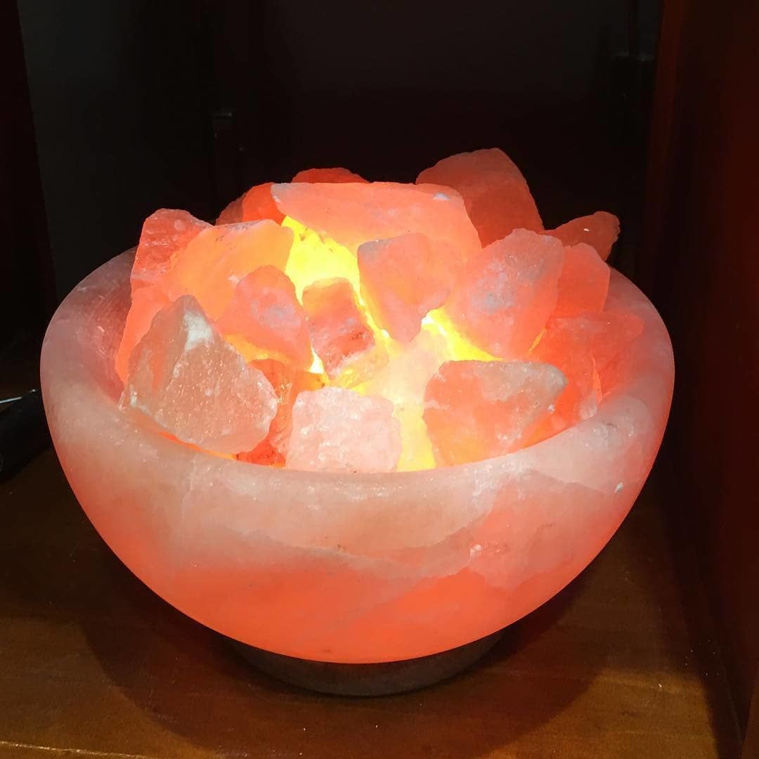 Customer photo review of Fire Bowl Himalayan Salt Lamp