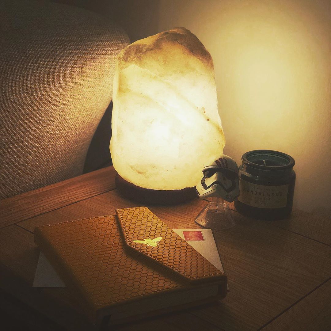 Customer photo review of Rare Gray Himalayan Salt Lamp