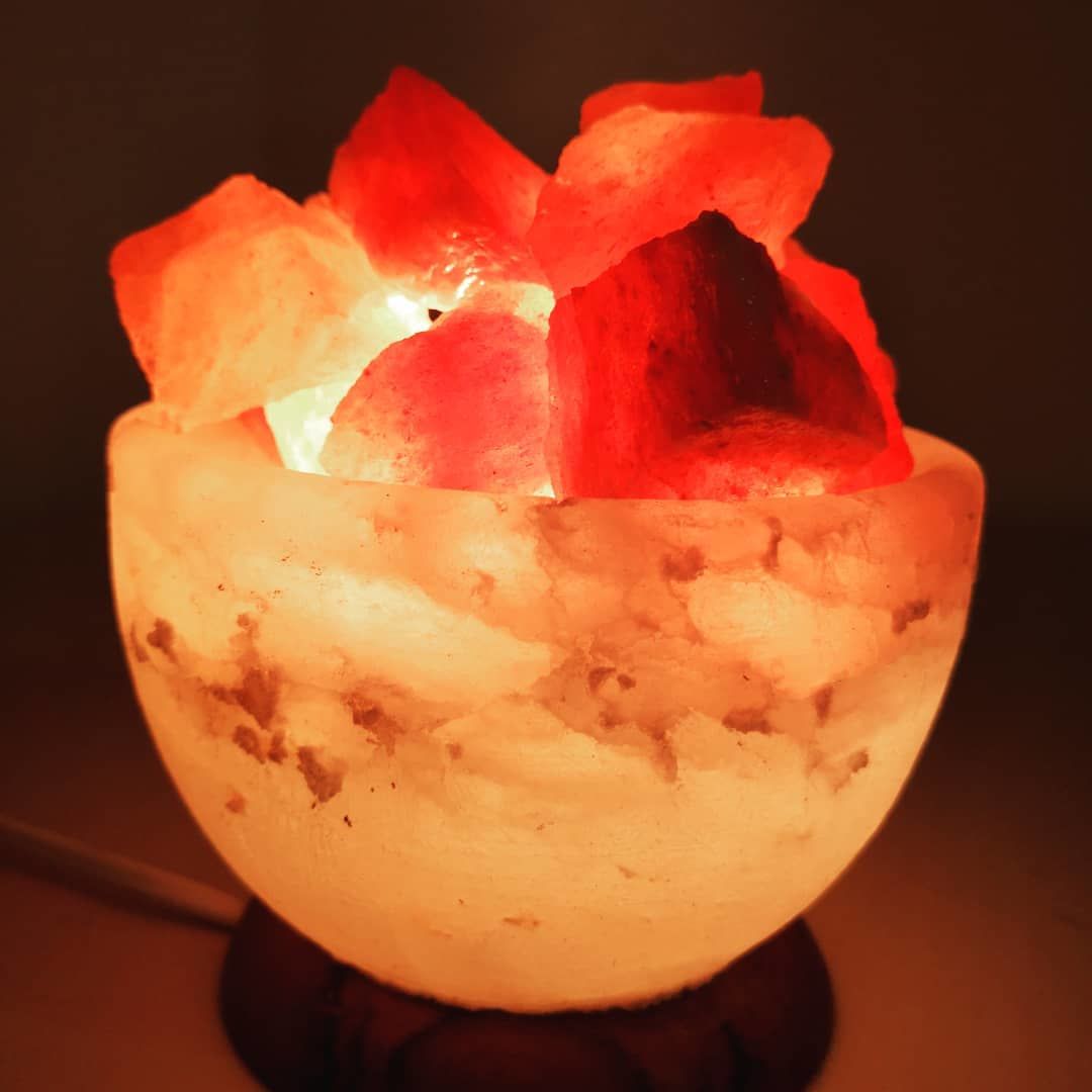 Customer photo review of Fire Bowl Himalayan Salt Lamp