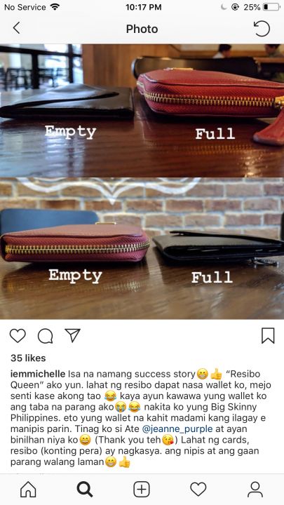 Customer photo review of Leather Slimvelope Black