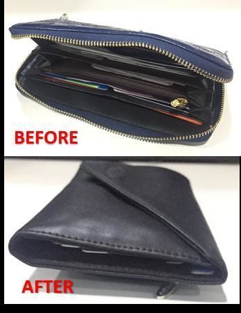Customer photo review of Leather Slimvelope Black