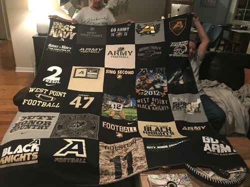 T-shirt quilt featuring army football team by Charles from FL