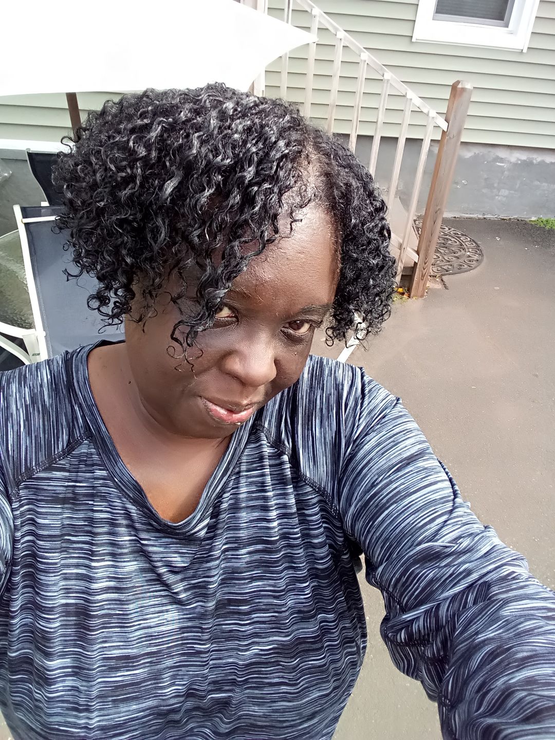 Customer photo review of Curly Hair Grape Seed Conditioner with Ultra Slip and Lavender Fragrance