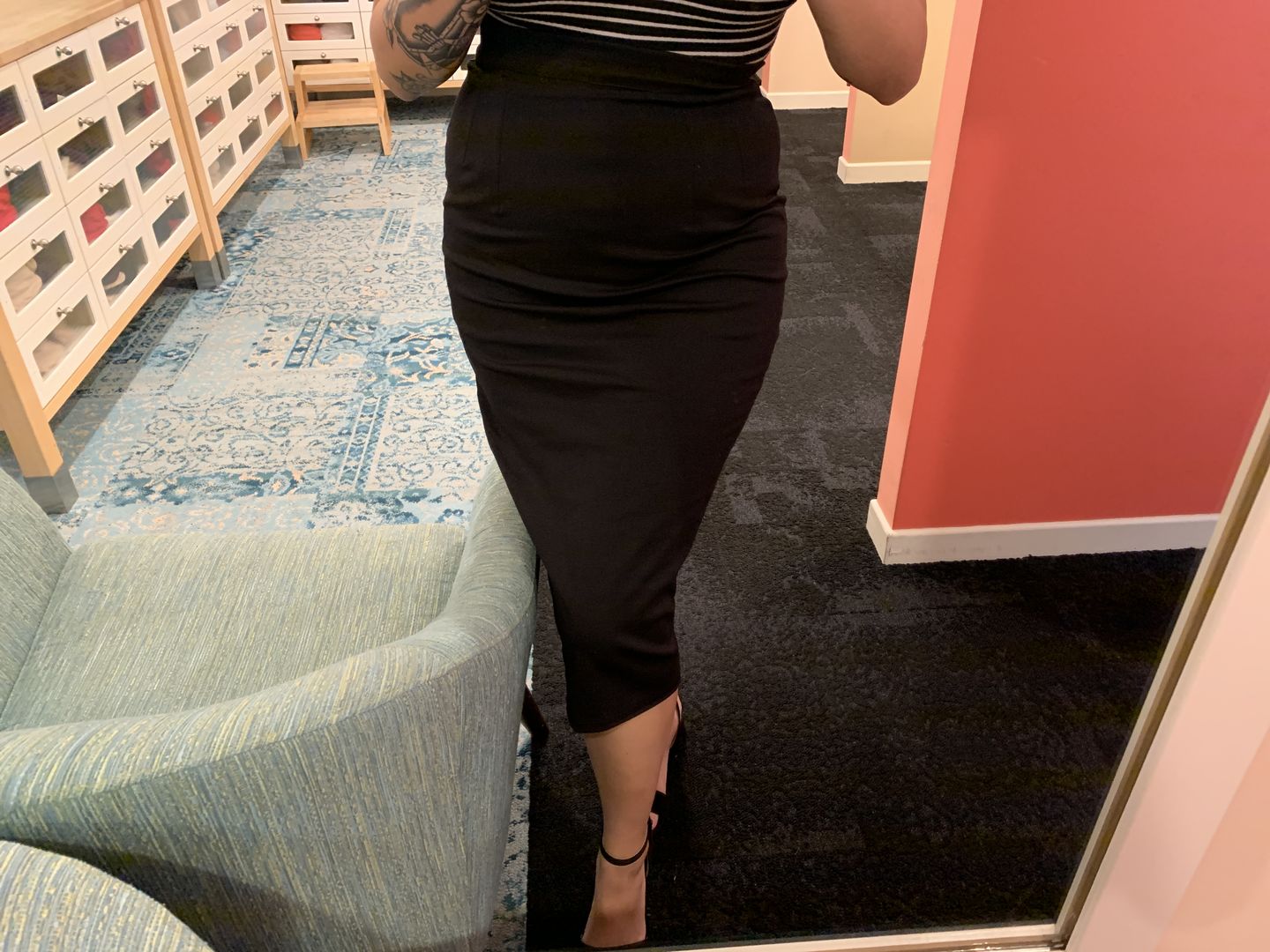 Customer photo review of Vamp Pencil Skirt in Black