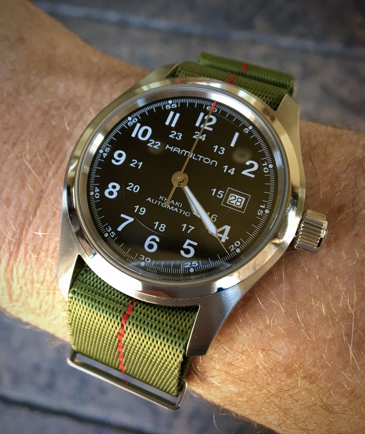 Customer photo review of AlphaShark Slim - Green/Red Stripe JV