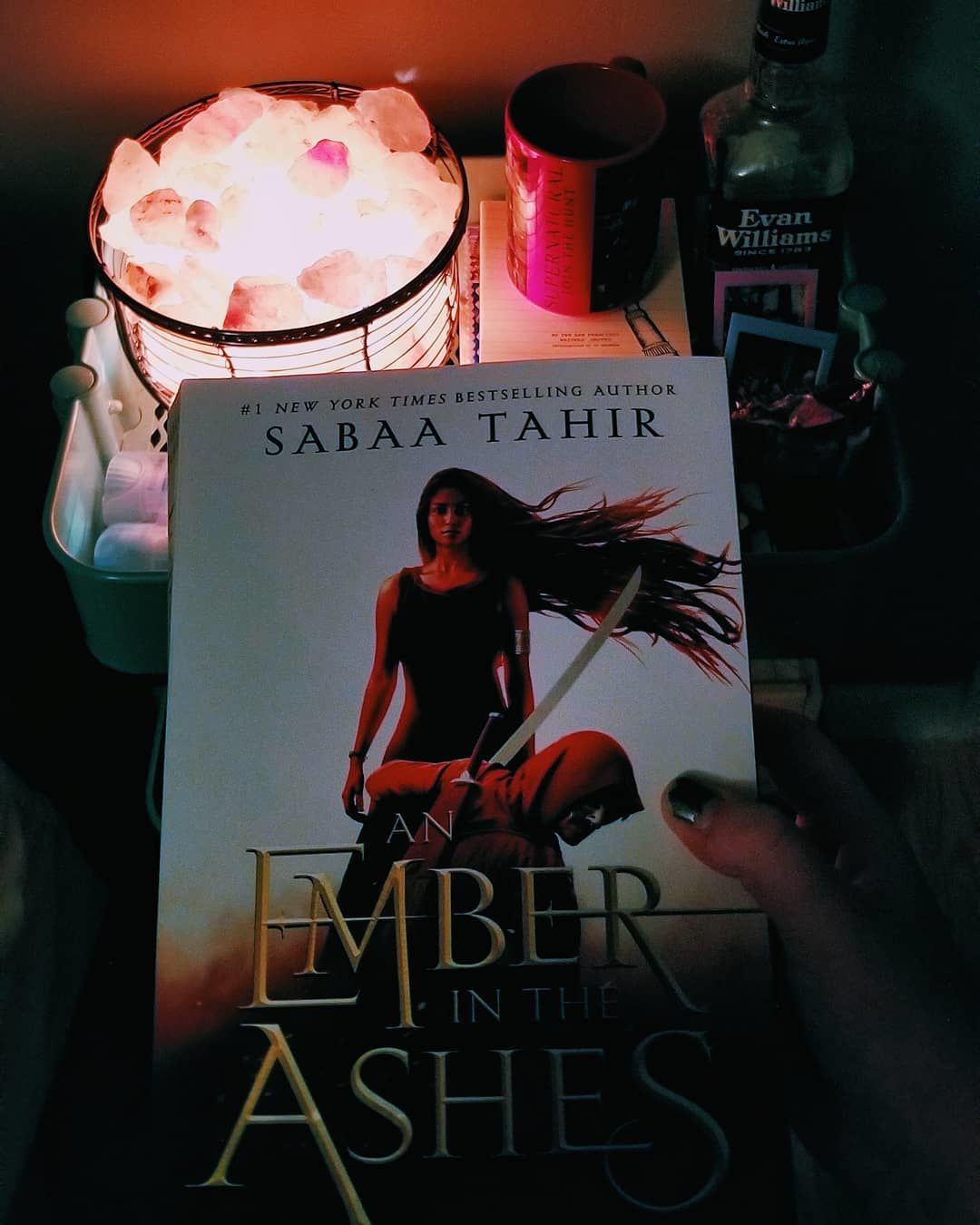Customer photo review of Basket Salt Lamp With Salt Chunks