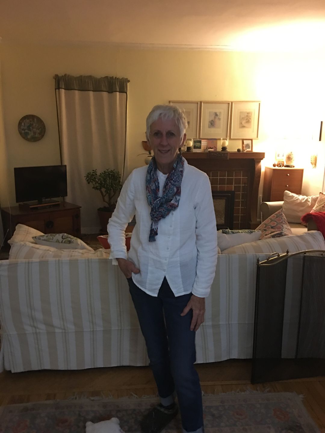 Customer photo review of PLUS Size - Retro  Solid Color Long Sleeve 100% Cotton Shirt