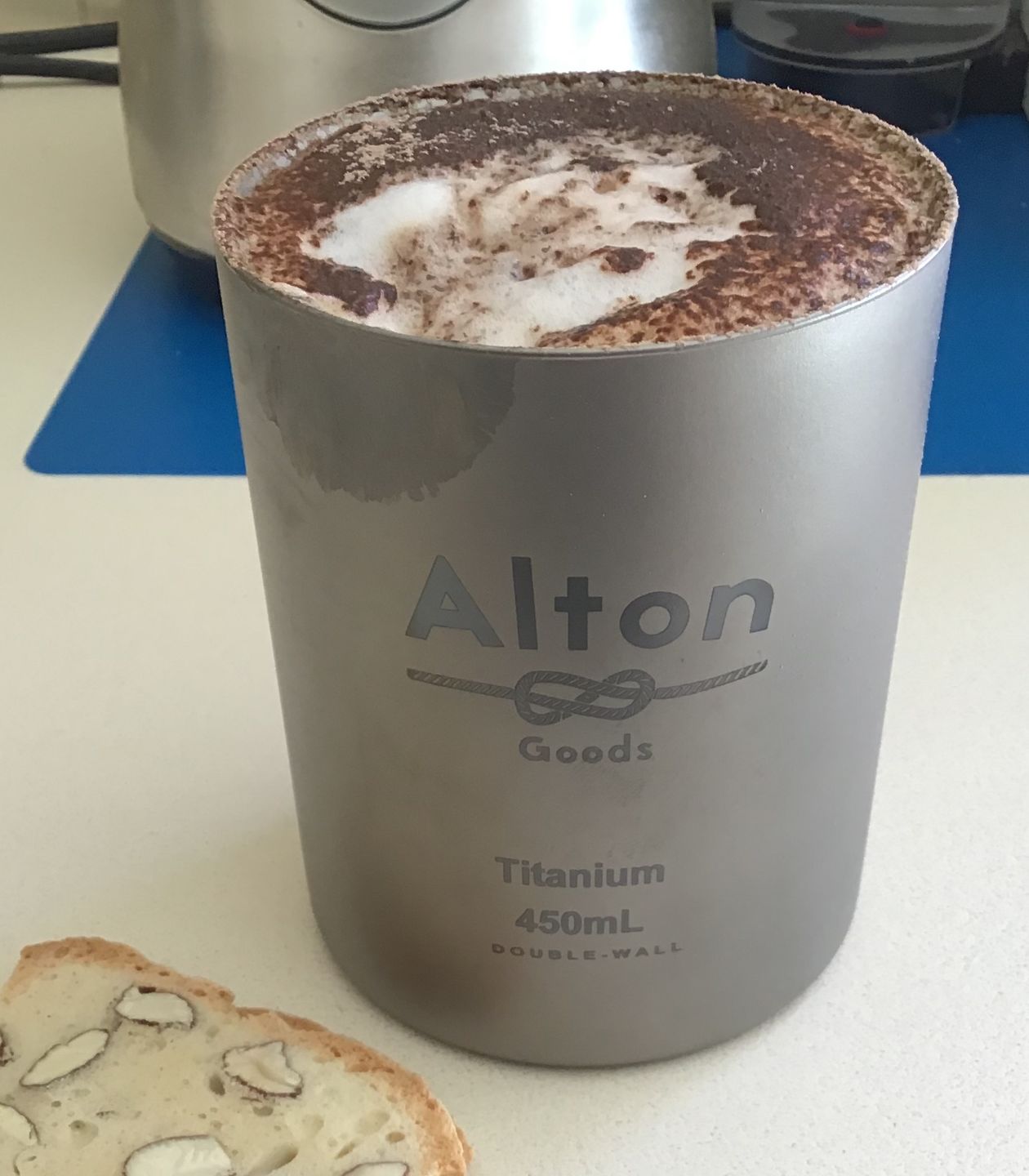 Customer photo review of Titanium Double-Wall Mug 450mL