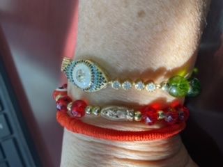 Customer photo review of Natural Peridot Abundance Bracelet