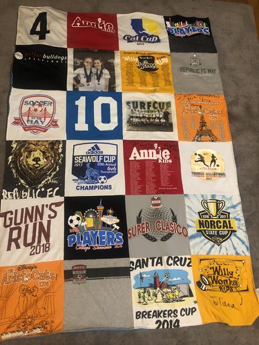 T-shirt quilt featuring republic fc by Lisa from CA
