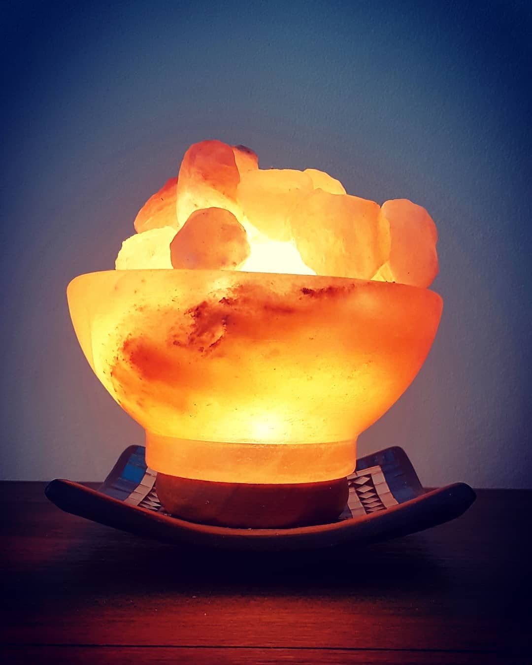 Customer photo review of Fire Bowl Himalayan Salt Lamp