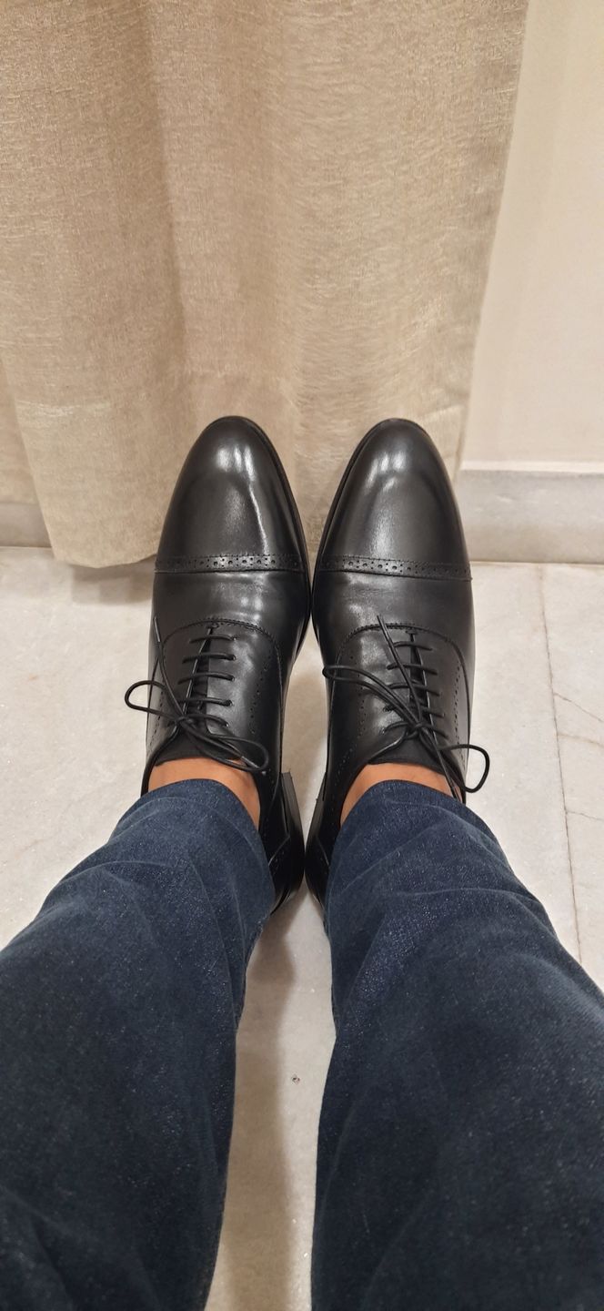 Customer photo review of Cap Toe Oxfords - Black