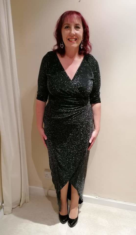 Customer photo review of Glitter Maxi Bodycon Dress