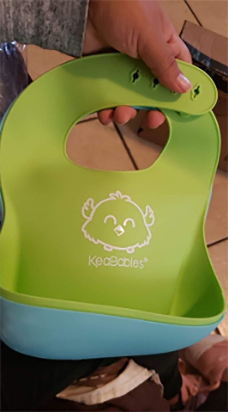Customer photo review of Silicone Bibs